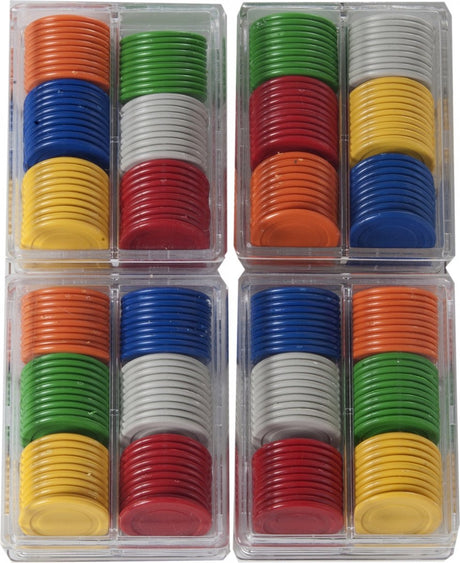 Longfield čipy 25mm 240 kusů různé barvy