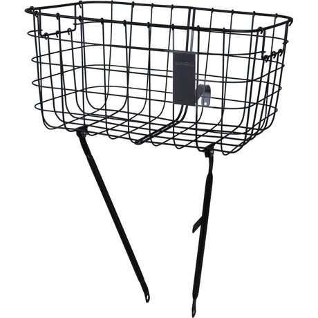 Basil Robin - bicycle basket - front - black