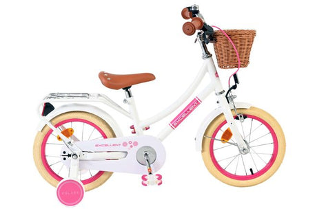Volare utmärkt barncykel - tjejer - 14 tum - vit