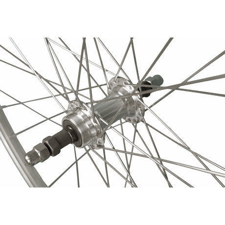 Roland rear wheel p24h 28 36g 7s pawn solid axle aluminum silver