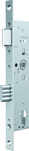 Assa abloy n1500 ajtózár | dm40mm | pc 92mm | forgattyús furat 8mm | előlap rozsdamentes acél 24x270mm téglalap alakú | zamac nikkelezett retesz | dr 1+3 2+4 - 10049531