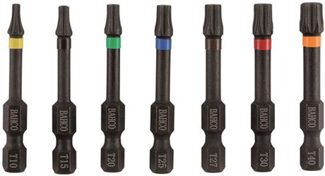 Bahco Torsiounsbëss 1 4 | schwéier Pflicht | fir torx® Schrauwen | faarweg | t25 x 50 mm - Retail Verpackung - 66im 50t25c-2p