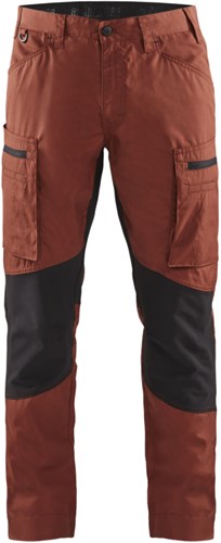 Blåkläder service work trousers with stretch 14591845 | burnt red black | size 60 - 7330509781210