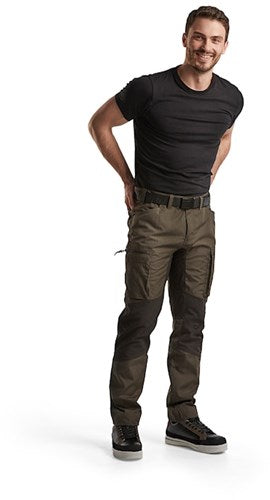 Blåkläder service work trousers with stretch 14591845 | green black | size 52 - 7330509645994