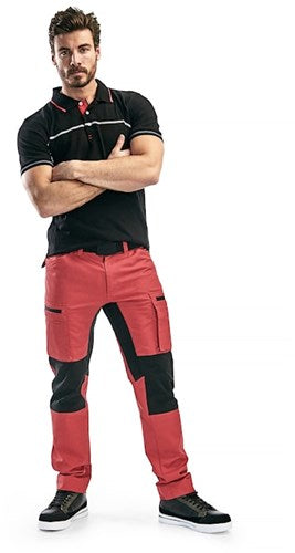 Blåkläder service work trousers with stretch 14591845 | red black | size 56 - 7330509498132