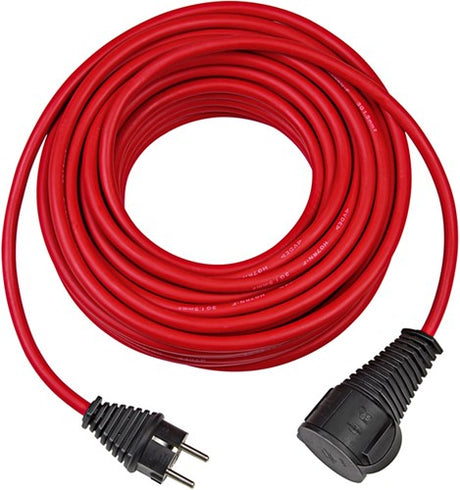 Brennerstuhl extension cable for construction sites, IP 44, 25 m, red