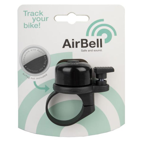 Airbell Bicycle Bell med airtagholder Ø31.8mm svart
