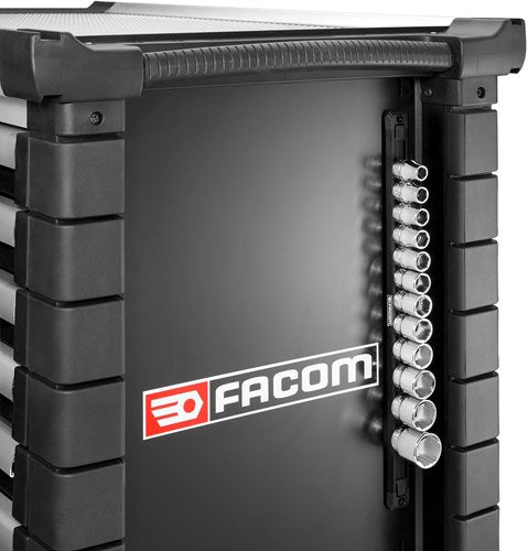 Комплект гнезда Facom ogv® | 1 2” 6-странен | 12 части на релса - s.40egrppb