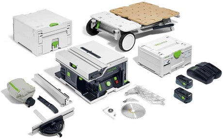 Festool csc sys 50 ebi sada | akumulátorová stolová píla 2x18v + základňa ug-csc-sys (2x 5,0ah batéria + nabíjačka) - 577379