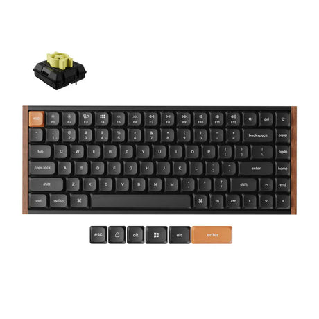 Keychron k3 max se qmk vezeték nélküli, egyedi mechanikus billentyűzet (fekete, us elrendezés (qwerty), milk pom banana, 75%, rgb, hot swap, 2.4 ghz | bluetooth 5.3 | usb-c)