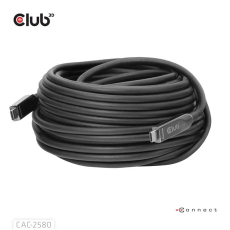 Club 3D full-feature USB-C cable, 15m (black, 8k60hz 10gbps 60w)