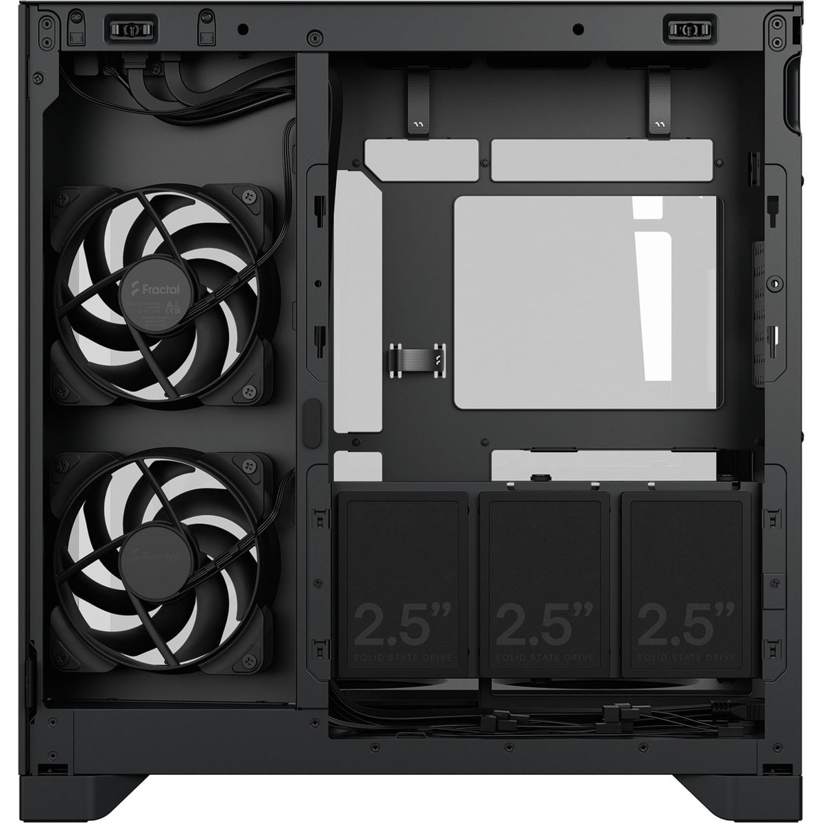 Skriňa Fractal Design Pop 2 Vision Midi Tower (čierna | 1x USB-A | 1x USB-C | tvrdené sklo)