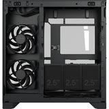 Skriňa Fractal Design Pop 2 Vision Midi Tower (čierna | 1x USB-A | 1x USB-C | tvrdené sklo)