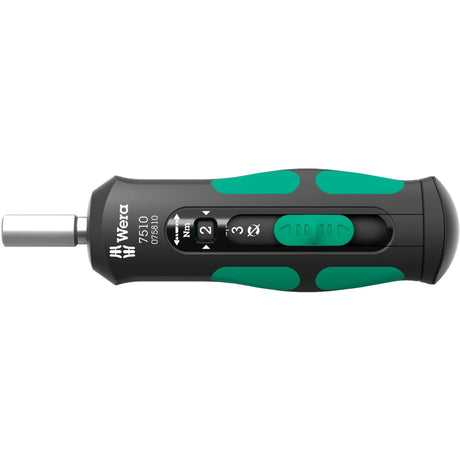 Wera 7510 Kraftform Safe-Torque Speed Torque Screwdriver (Black Green, 1-3 Nm)