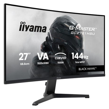 Zakrivený herný monitor Iiyama G-Master Black Hawk G2471HS-B1 27 (čierny, HDMI, DisplayPort, 2x USB, 144 Hz)