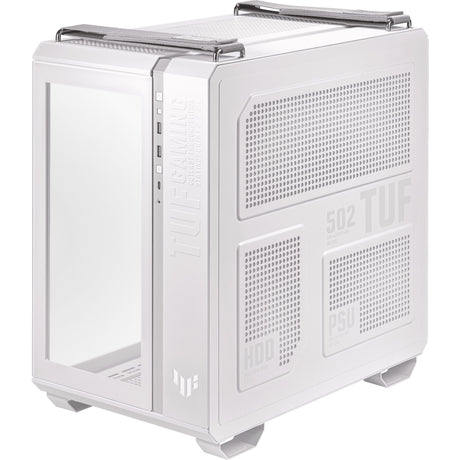 Caixa de torre midi Asus tuf gaming gt502 (branca | 2x usb-a | 1x usb-c | vidro temperado)