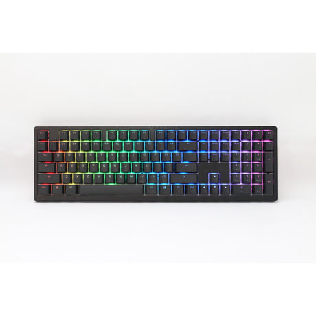 Ducky zero 6108 classic black rgb mechanical gaming keyboard (black, us layout (qwerty), cherry mx2a speed silver, 100%, rgb leds, double-shot pbt, hot swap, 2.4ghz | bluetooth | usb-c)