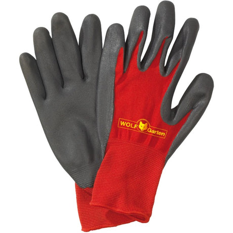 Wolf-Garten Buedem Handschuesch gh-bo 10 - Gréisst 10 - grouss - breathable Réck - sensibel Fangerspëtzten - Buedem Kultivatioun