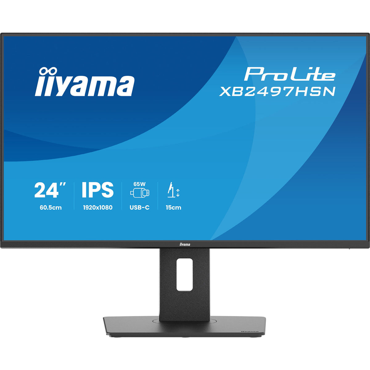 Iiyama prolite xb2497hsn-b1 23.8 monitor (černý (matný), 100 Hz, HDMI, display port, USB-C, audio, LAN)
