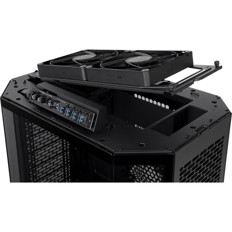 Ohišje Thermaltake the tower 600 midi tower (črno | 4x USB-A | 1x USB-C | kaljeno steklo)