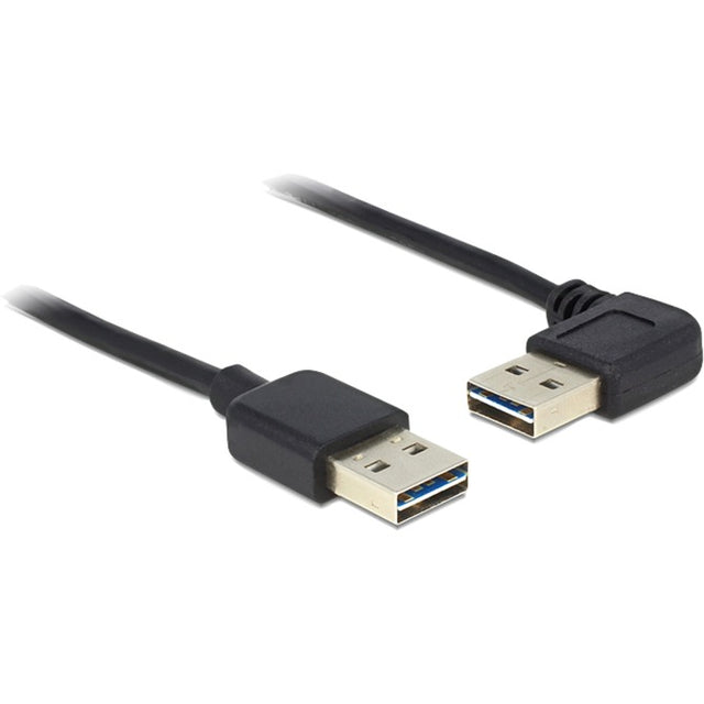 Delock easy-USB-A 2.0 Male > easy-USB-A 2.0 Male Cable (black, 3 meter)