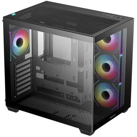 Midi tower kryt Deepcool CG530 4f (čierne | 2x USB-A | 1x USB-C | RGB | tvrdené sklo)