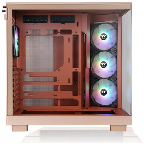 Ohišje Thermaltake View 380 XL TG ARGB Gravel Sand Midi Tower (svetlo rjava | 2x USB-A | 1x USB-C | RGB | okno)