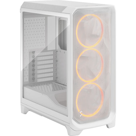 Fractal design mrežasto ohišje 3 rgb midi tower (belo | 2x usb-a | 1x usb-c | rgb | kaljeno steklo)
