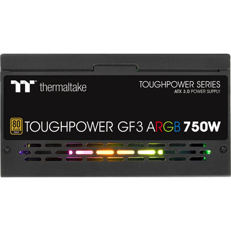 Thermaltake ToughPower GF3 ARGB Gen 5 EU modularni 750 W napajalnik (črn, 4x PCIe)