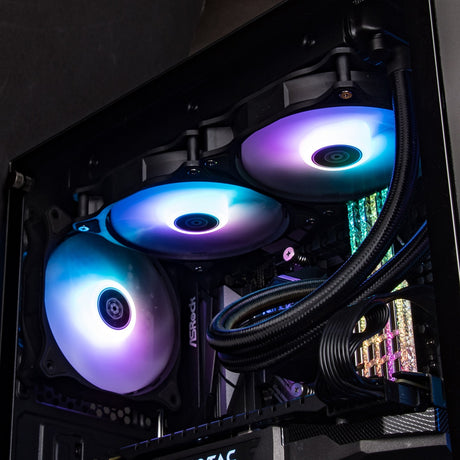 Silverstone air blazer 120r rgb ohišje ventilator (črna, 120 x 25 x 120 mm, pwm)