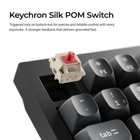 Keychron v1 ultra 8k wireless custom mechanical keyboard (black, US layout (QWERTY), silk POM banana, 75%, RGB, hot swap, 2.4 GHz | Bluetooth 5.3 | USB-C)