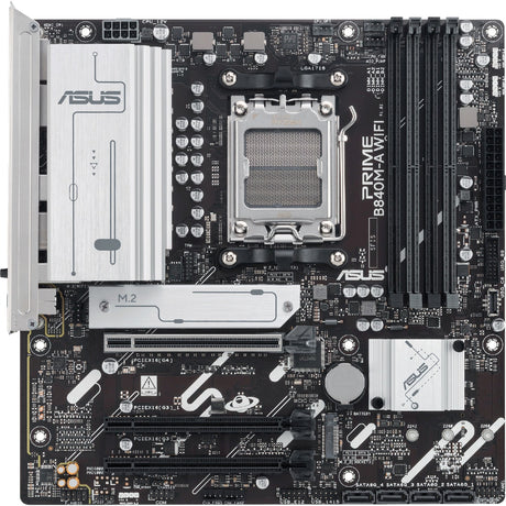Asus Prime B840m-A Wi-Fi Socket AM5 motherboard (2.5 GB-LAN, Wi-Fi 6e, BT, Sound, µATX)