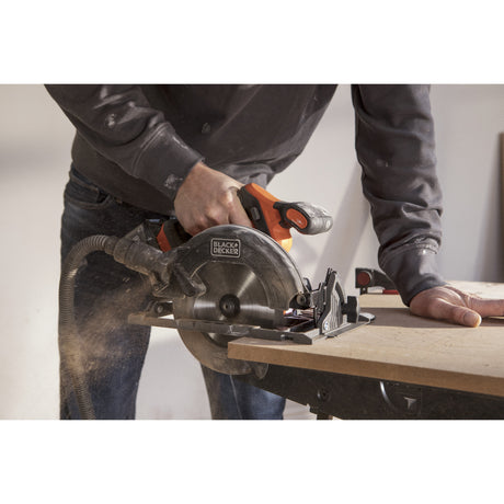Serra circular sem escova Black+decker 18v Serra circular manual de 165 mm (preto laranja, bateria e carregador não incluídos)
