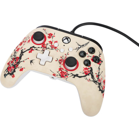 Powera advantage controller with cable for the xbox series x|s - warrior's nirvana (magnolia white, xbox series x|s, xbox one, PC)