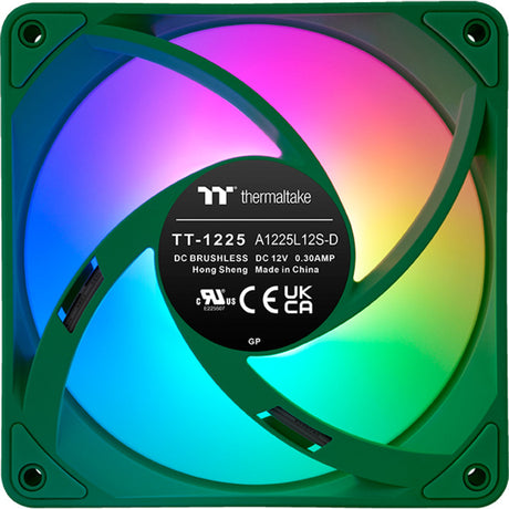 Thermaltake ct120 ex argb sync pc cooling fan racing green (paket 3 ventilatorjev) ventilatorji ohišja (zeleni, 3 kosi, 120 x 120 x 25 mm, pwm)