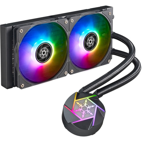 Silverstone vida 240 slim vandens aušinimas (juodas)