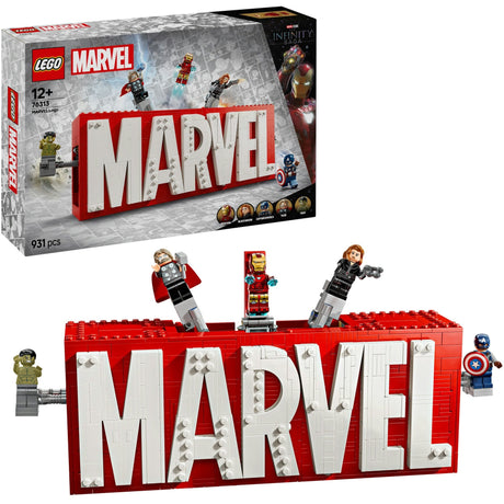 Lego super heroes 76313 marvel logo and minifigures