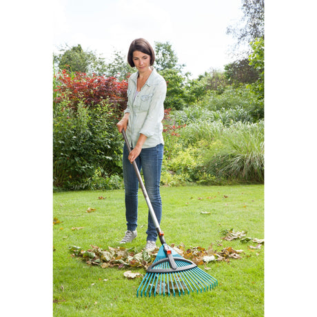 Ancinho de folhas ajustável de plástico Gardena combisystem (turquesa, 3099-20)