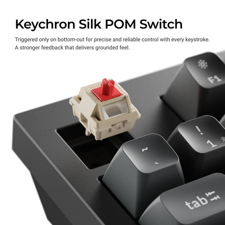 Keychron q5 ultra-m3 8k vezeték nélküli egyedi mechanikus billentyűzet (fekete, us elrendezés (qwerty), selyem pom barna, 96%, rgb, hot swap, 8k, 2,4 ghz | bluetooth 5.2 | usb-c)