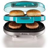 Ariete Party Time Hamburger Maker 0205 01 Electric Grill Plate (light blue white)
