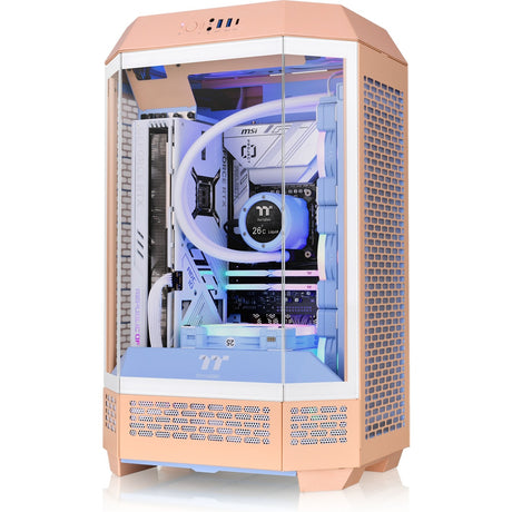 Thermaltake the tower 300 - ohišje mini stolp v barvi breskve (breskev | 3x USB-A | kaljeno steklo)
