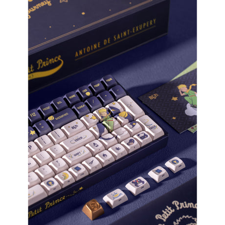 Iqunix f97 starry tryst rgb mechanical gaming keyboard (dark blue, us layout (qwerty), gateron red, 96%, rgb leds, hot-swappable, pbt, 2.4ghz | bluetooth 5.1 | usb-c)