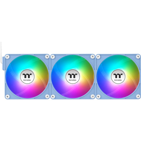 Thermaltake ct120 ex reverse argb sync pc hladilni ventilator hortenzija modra (paket 3 ventilatorjev) ventilatorji ohišja (svetlo modri, 3 kosi, 120 x 120 x 25 mm, pwm)