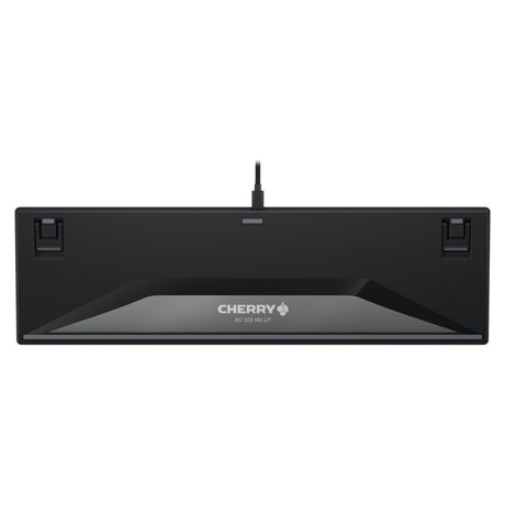 Cherry KC 500 MX LP mechanikus billentyűzet (fekete, amerikai elrendezés (QWERTY), MX alacsony profilú 2.0 elefántcsont, 100%, fehér LED-ek, PBT billentyűkupak)