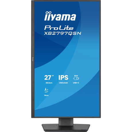 Iiyama ProLite XB2797QSN-B1 27 monitor (čierna, 75 Hz, HDMI, DisplayPort, USB-C, LAN, audio)