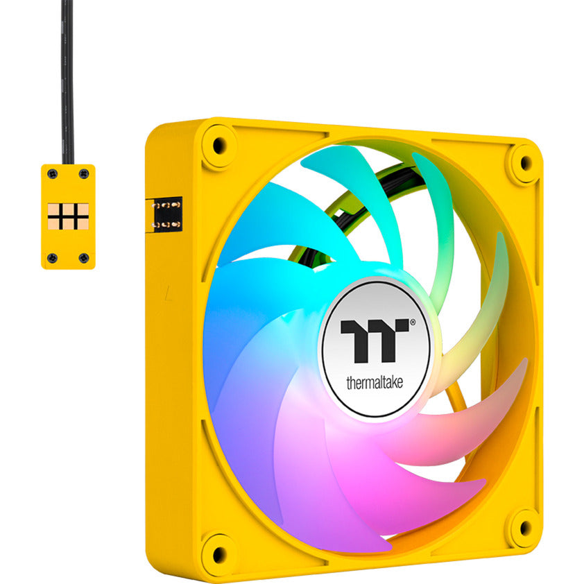 Thermaltake ct120 ex argb sync pc hladilni ventilator bumblebee (paket 3 ventilatorjev) ohišje ventilatorji (rumeni, 3 kosi, 120 x 120 x 25 mm, pwm)