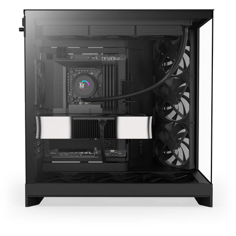 Caixa de torre midi Nzxt h9 flow (preta (fosco) | 2x USB-A | 1x USB-C | vidro temperado)