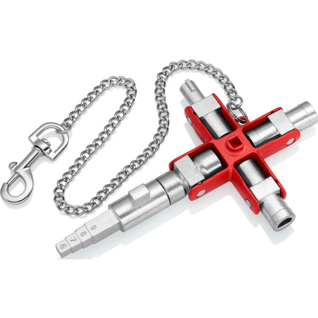 Knipex 00 11 06 v01 kľúč na rozvodnú skriňu s 9 profilmi - hranaté plochy
