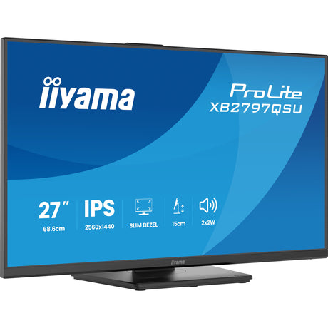 Iiyama prolite xb2797qsu-b1 27 monitor (black (matte), HDMI, display port, USB, audio)