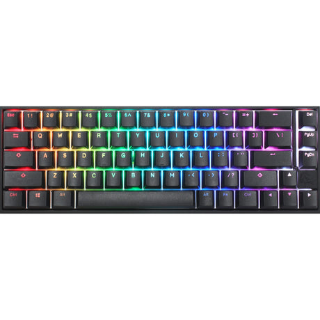 Ducky mecha pro sf rgb mechanical keyboard (black, us layout (qwerty), cherry mx speed silver, 65%, rgb leds, pbt double-shot)